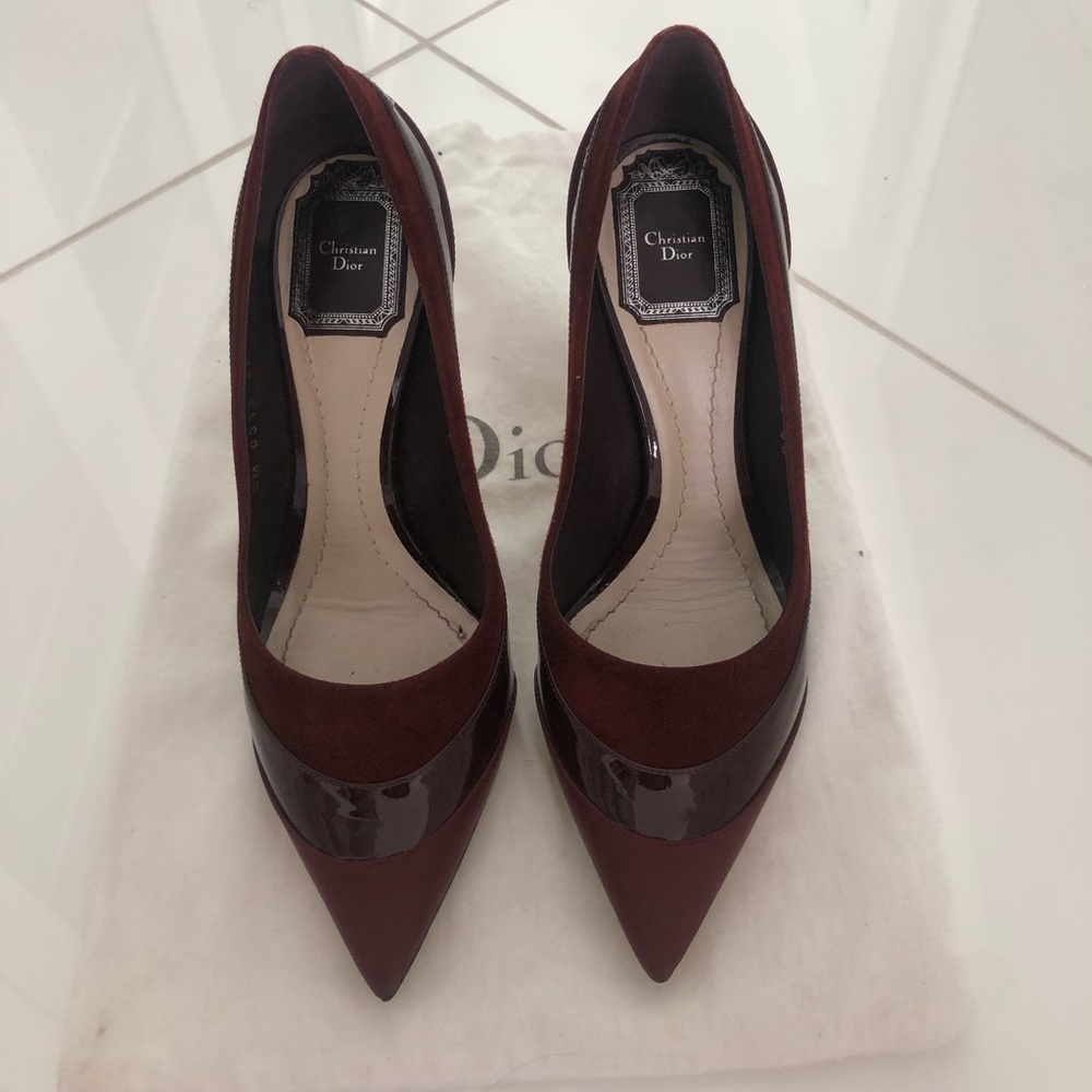 Christian Dior Burgundy Pointed Heels - size36
